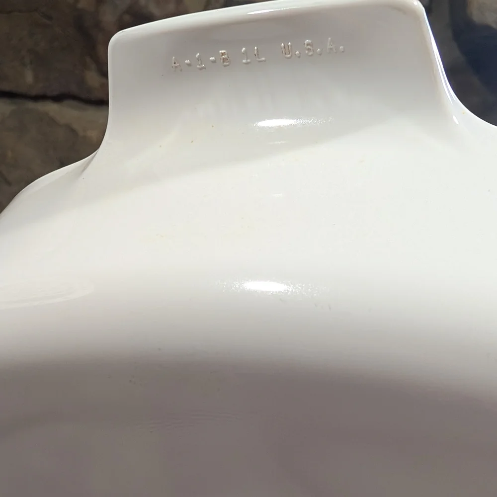 Corningware White Ceramic Baking Dishes In Summer Blush Pansy With Glass Lid - Picture 6 of 10